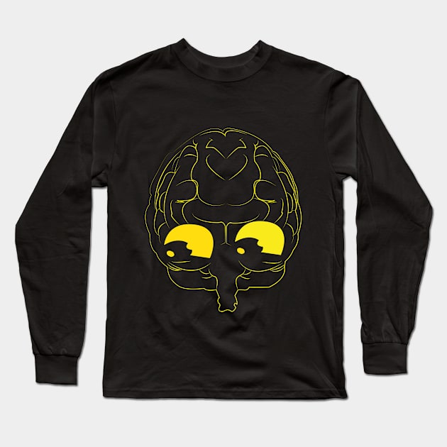 Mr. Brain Yellow Long Sleeve T-Shirt by nichnavigator